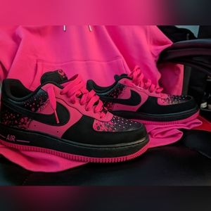 Nike af1 rare pink lava splatter